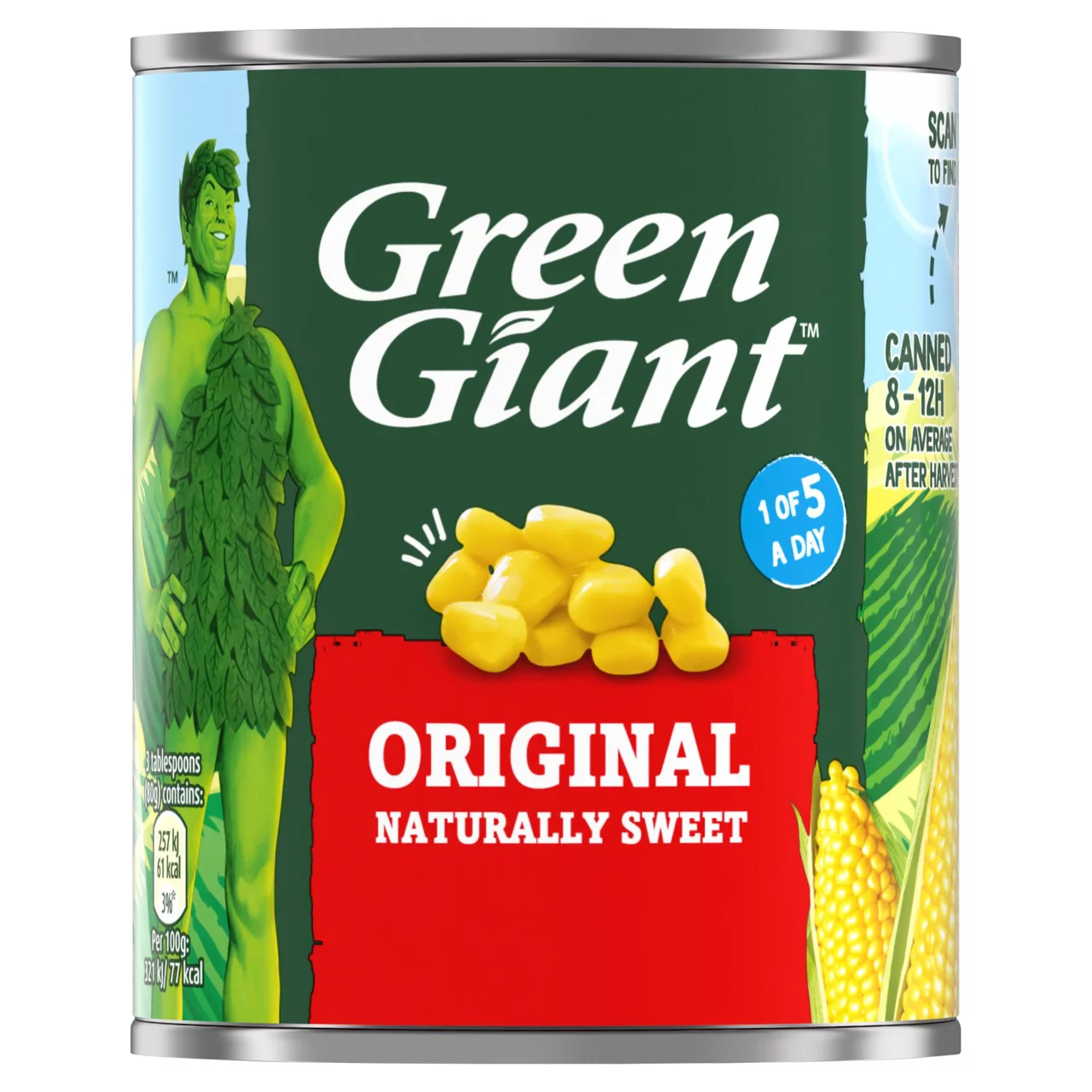 GREEN GIANT ORIGIONALLY SWEET Green Giant Original Sweetcorn 165G - Image 1